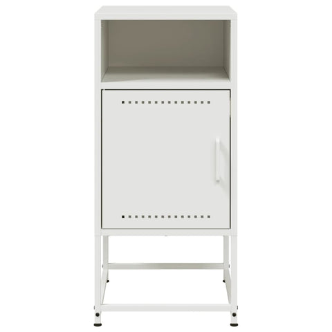 vidaXL Bedside Cabinet White 36x39x78 cm Steel