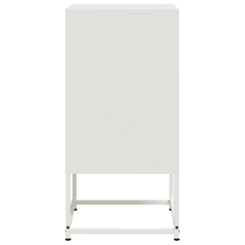 vidaXL Bedside Cabinet White 36x39x78 cm Steel