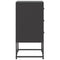 vidaXL Bedside Cabinet Black 36x39x78 cm Steel