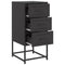 vidaXL Bedside Cabinet Black 36x39x78 cm Steel