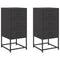 vidaXL Bedside Cabinets 2 pcs Black 36x39x78 cm Steel