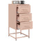 vidaXL Bedside Cabinet Pink 36x39x78 cm Steel