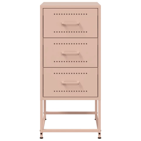 vidaXL Bedside Cabinet Pink 36x39x78 cm Steel