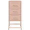 vidaXL Bedside Cabinet Pink 36x39x78 cm Steel