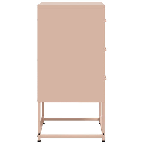 vidaXL Bedside Cabinet Pink 36x39x78 cm Steel