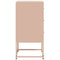 vidaXL Bedside Cabinet Pink 36x39x78 cm Steel