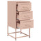 vidaXL Bedside Cabinet Pink 36x39x78 cm Steel