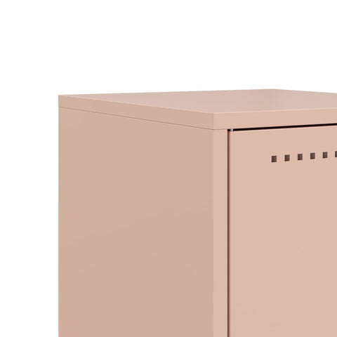vidaXL Bedside Cabinet Pink 36x39x78 cm Steel