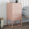 vidaXL Bedside Cabinet Pink 36x39x78 cm Steel