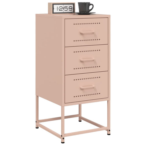 vidaXL Bedside Cabinets 2 pcs Pink 36x39x78 cm Steel