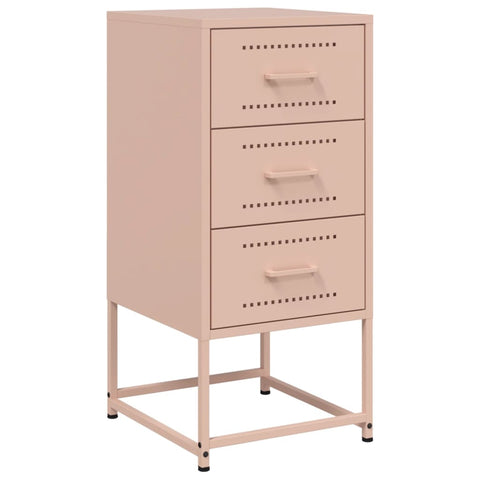 vidaXL Bedside Cabinets 2 pcs Pink 36x39x78 cm Steel