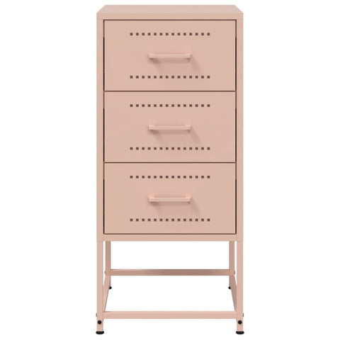 vidaXL Bedside Cabinets 2 pcs Pink 36x39x78 cm Steel