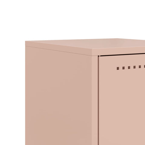 vidaXL Bedside Cabinets 2 pcs Pink 36x39x78 cm Steel