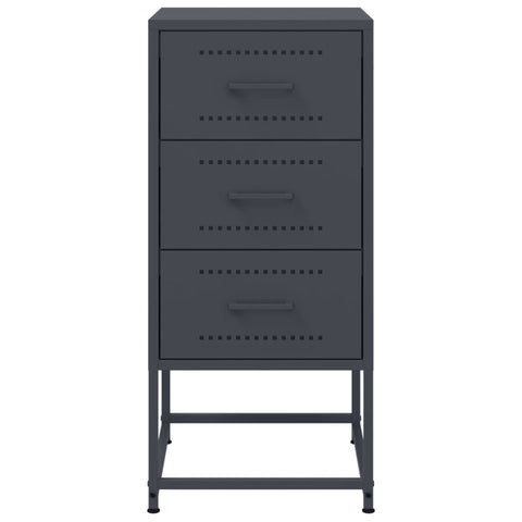 vidaXL Bedside Cabinet Anthracite 36x39x78 cm Steel