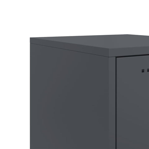 vidaXL Bedside Cabinet Anthracite 36x39x78 cm Steel