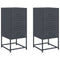 vidaXL Bedside Cabinets 2 pcs Anthracite 36x39x78 cm Steel