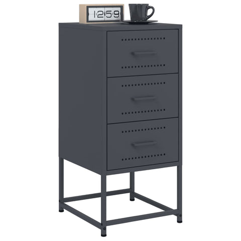 vidaXL Bedside Cabinets 2 pcs Anthracite 36x39x78 cm Steel