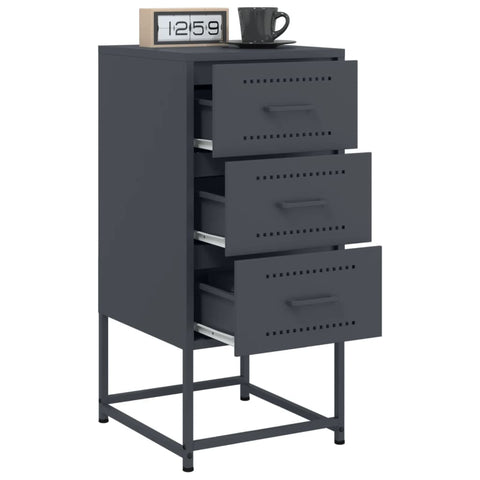 vidaXL Bedside Cabinets 2 pcs Anthracite 36x39x78 cm Steel