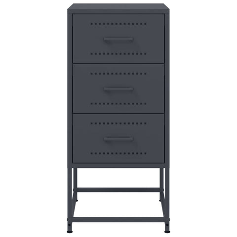 vidaXL Bedside Cabinets 2 pcs Anthracite 36x39x78 cm Steel