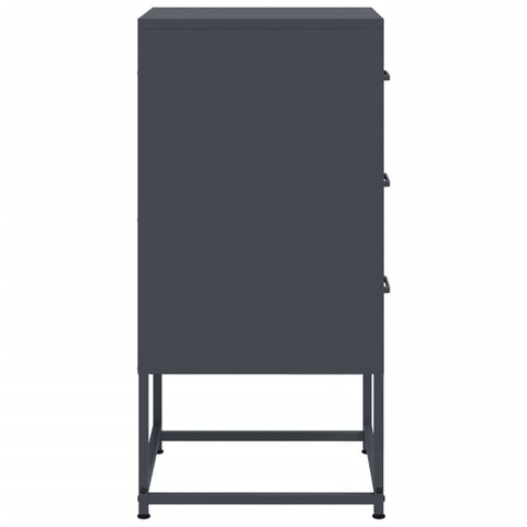 vidaXL Bedside Cabinets 2 pcs Anthracite 36x39x78 cm Steel