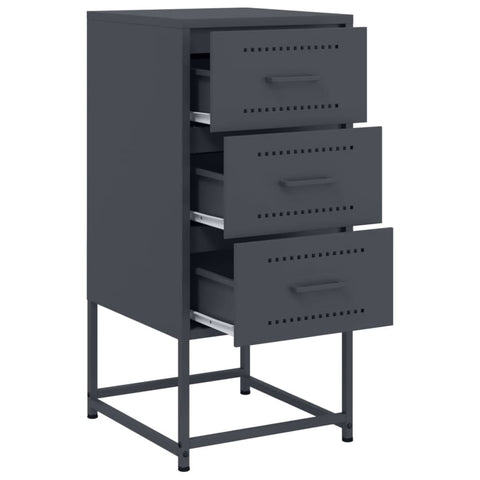 vidaXL Bedside Cabinets 2 pcs Anthracite 36x39x78 cm Steel