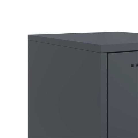 vidaXL Bedside Cabinets 2 pcs Anthracite 36x39x78 cm Steel