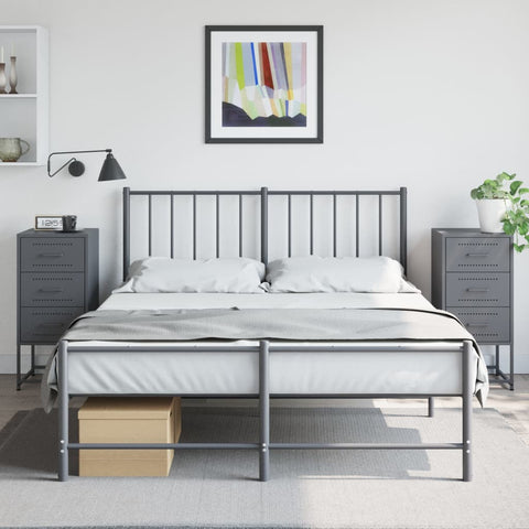 vidaXL Bedside Cabinets 2 pcs Anthracite 36x39x78 cm Steel