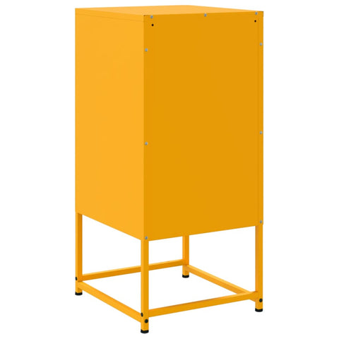 vidaXL Bedside Cabinet Mustard Yellow 36x39x78 cm Steel