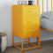 vidaXL Bedside Cabinet Mustard Yellow 36x39x78 cm Steel