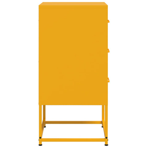 vidaXL Bedside Cabinets 2 pcs Mustard Yellow 36x39x78 cm Steel