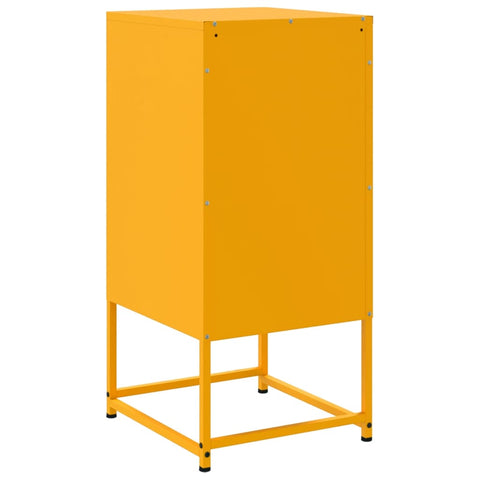 vidaXL Bedside Cabinets 2 pcs Mustard Yellow 36x39x78 cm Steel