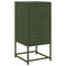vidaXL Bedside Cabinet Olive Green 36x39x78 cm Steel