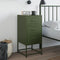 vidaXL Bedside Cabinet Olive Green 36x39x78 cm Steel