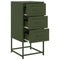 vidaXL Bedside Cabinet Olive Green 36x39x78 cm Steel