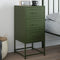 vidaXL Bedside Cabinet Olive Green 36x39x78 cm Steel