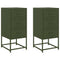 vidaXL Bedside Cabinets 2 pcs Olive Green 36x39x78 cm Steel