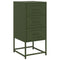 vidaXL Bedside Cabinets 2 pcs Olive Green 36x39x78 cm Steel