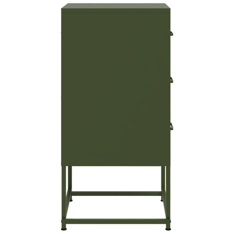 vidaXL Bedside Cabinets 2 pcs Olive Green 36x39x78 cm Steel