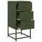 vidaXL Bedside Cabinets 2 pcs Olive Green 36x39x78 cm Steel