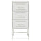 vidaXL Bedside Cabinet White 36x39x78 cm Steel