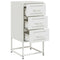 vidaXL Bedside Cabinet White 36x39x78 cm Steel
