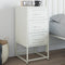 vidaXL Bedside Cabinet White 36x39x78 cm Steel