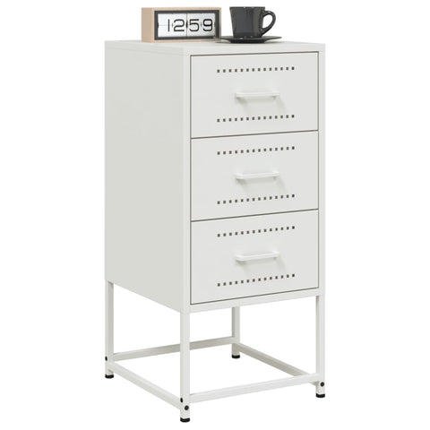vidaXL Bedside Cabinets 2 pcs White 36x39x78 cm Steel