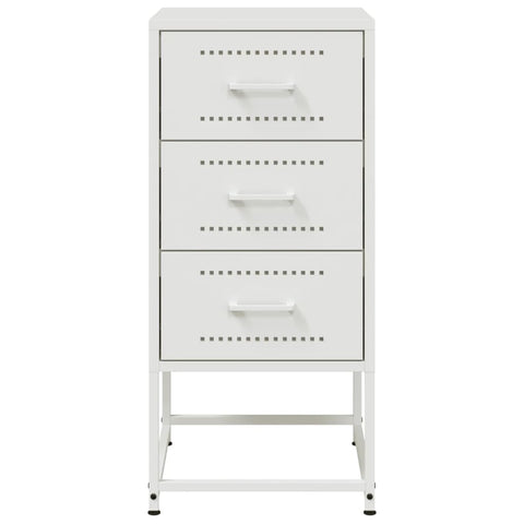 vidaXL Bedside Cabinets 2 pcs White 36x39x78 cm Steel