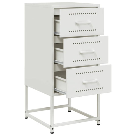 vidaXL Bedside Cabinets 2 pcs White 36x39x78 cm Steel
