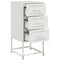 vidaXL Bedside Cabinets 2 pcs White 36x39x78 cm Steel