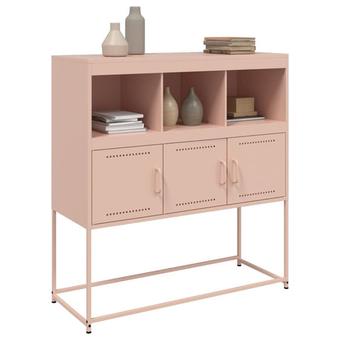 vidaXL Sideboard Pink 100.5x39x107 cm Steel