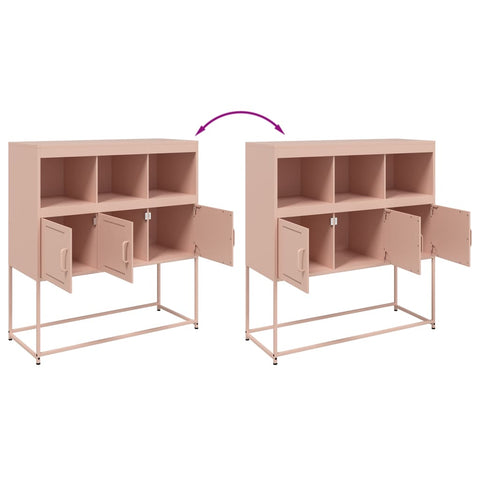 vidaXL Sideboard Pink 100.5x39x107 cm Steel