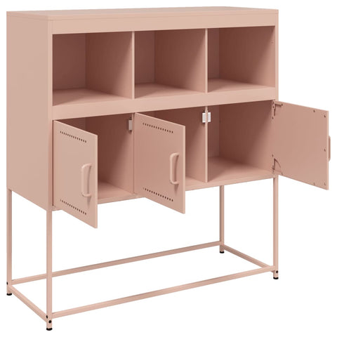 vidaXL Sideboard Pink 100.5x39x107 cm Steel