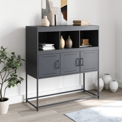vidaXL Sideboard Anthracite 100.5x39x107 cm Steel